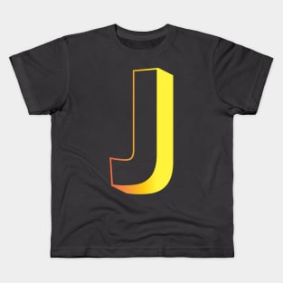 Letter J Letter Art Kids T-Shirt